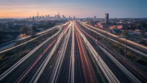 Rozwój sieci połączeń kolejowych między największymi metropoliami